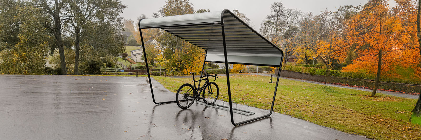 Atria Bicycle shelter in a park